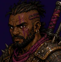 Warrior hero portrait